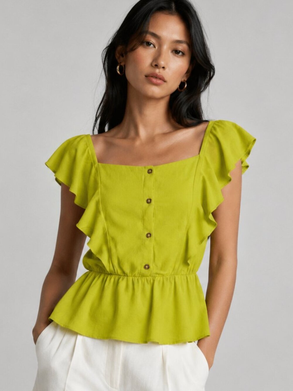 Moa Moa Peplum Blouse